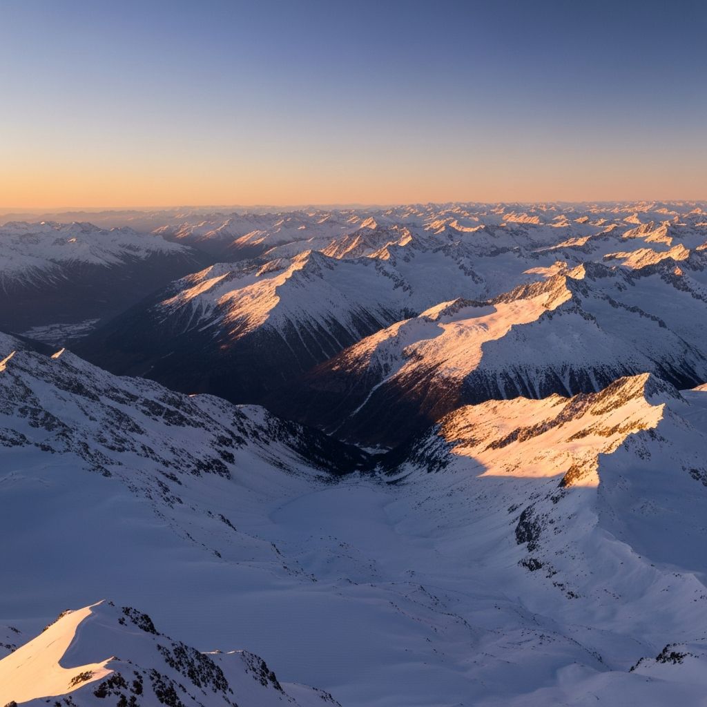 Majestic alpine mountains